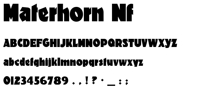 Materhorn NF font